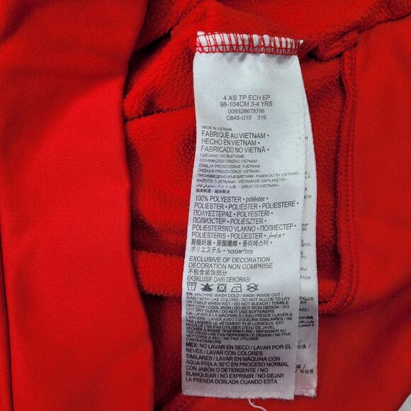 NIKE Kids Jacket Dri-Fit Long Sleeves Full-Zip Hooded Red Size 4/XS Pre-Own - Picture 9 of 11